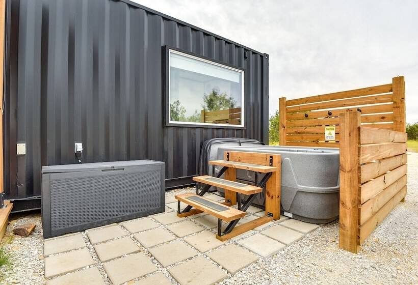 Remote Strawn Container Home With Hot Tub!