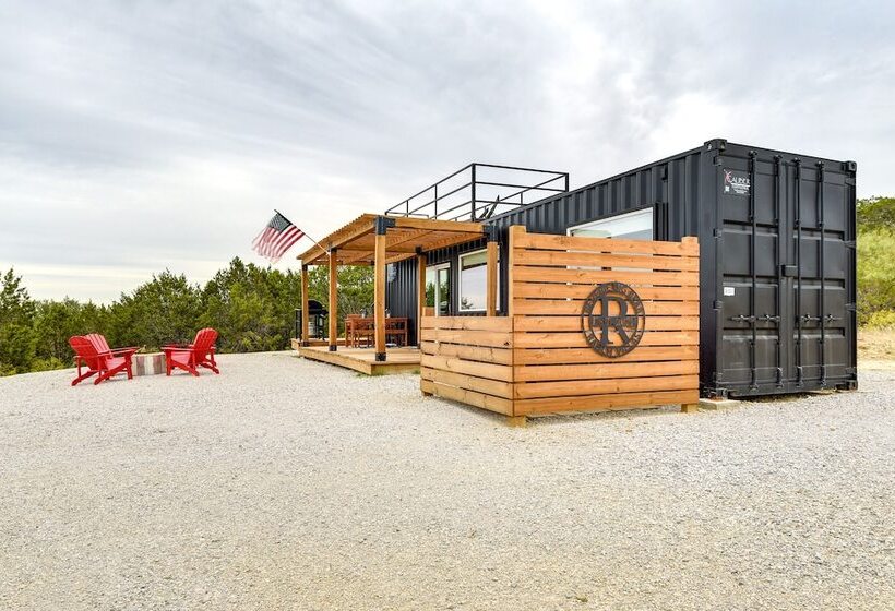 Remote Strawn Container Home With Hot Tub!