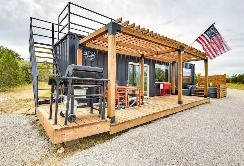 Remote Strawn Container Home With Hot Tub!