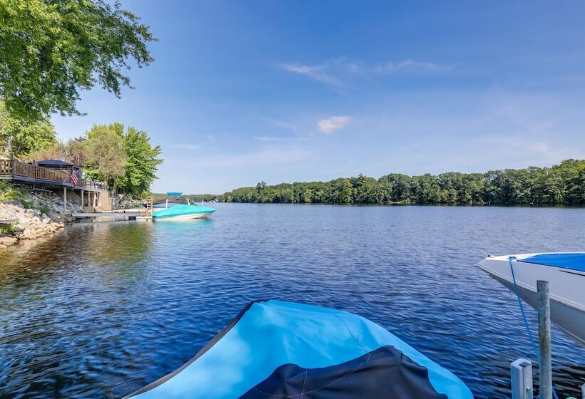 Riverfront New Hampshire Cottage W/ Boat Dock