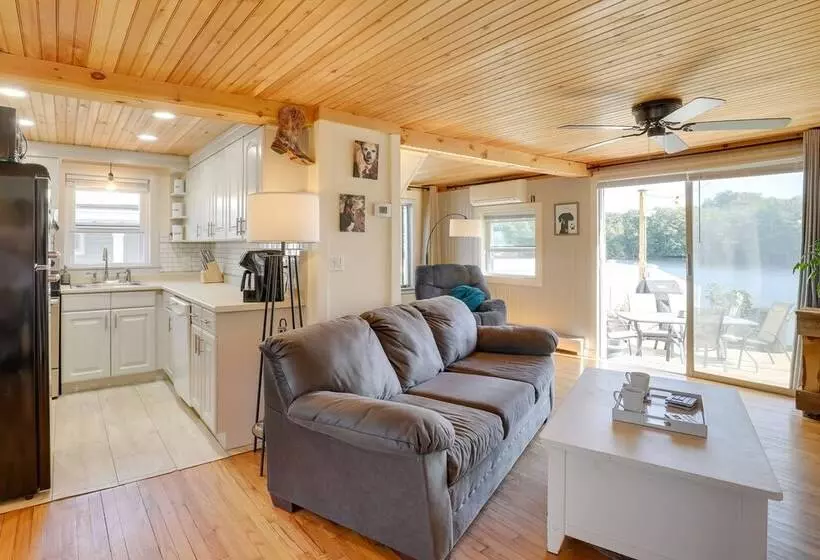 Riverfront New Hampshire Cottage W/ Boat Dock
