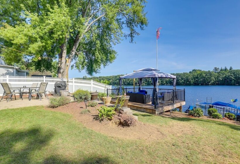 Riverfront New Hampshire Cottage W/ Boat Dock