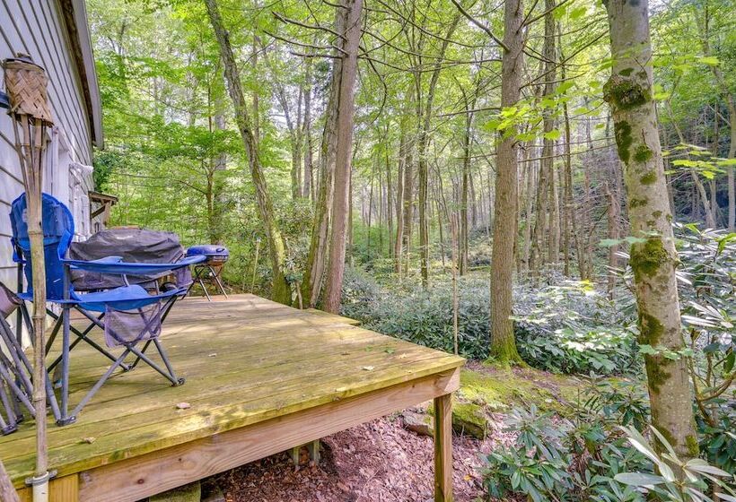 Serene Centre Hall Cabin W/ Stream On Site!