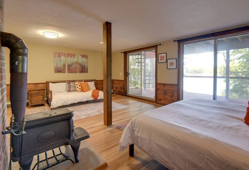 Waterfront New Durham Retreat: Swim Dock, Fire Pit