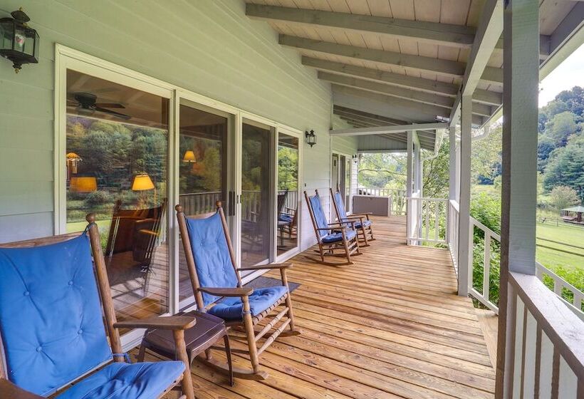 West Jefferson Riverfront Retreat W/ 2 Porches!