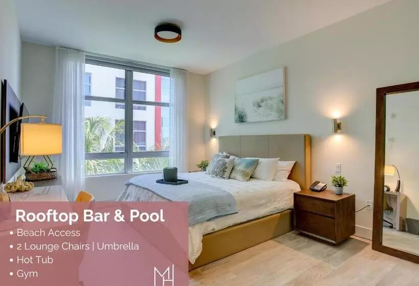 New! Beach Access With Rooftop Pool