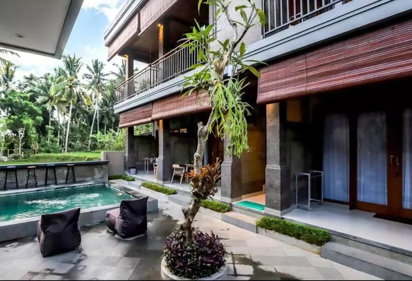 ペンション Harmony House 4, 2 Min Ubud Center Room Near Pool