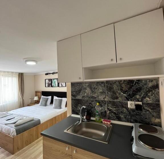 9 ) Taksim’de şık Tasarım Otel Odası