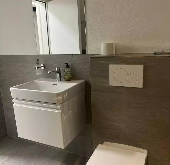 Majatalo Basel Stadt Gundeldingen Zimmer 401, Wc In The Hallway, Outside The Room