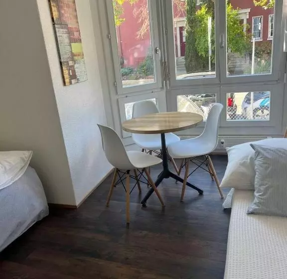 Majatalo Basel Stadt Gundeldingen Zimmer 401, Wc In The Hallway, Outside The Room