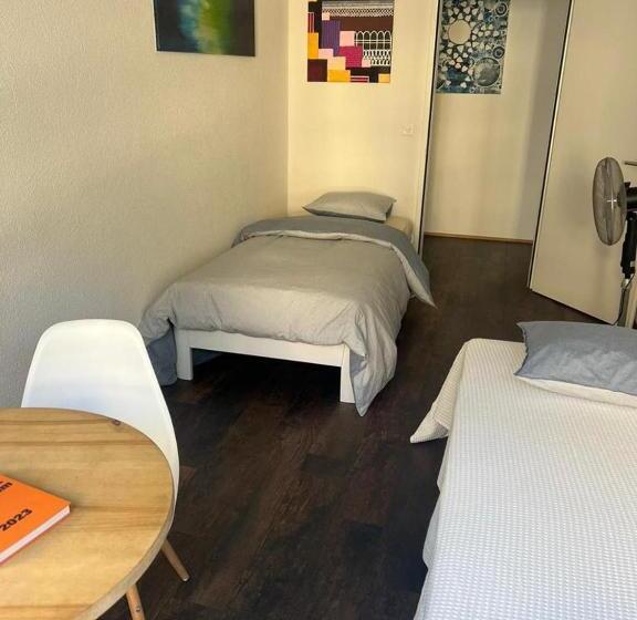 Ostello Basel Stadt Gundeldingen Zimmer 402, Wc In The Hallway, Outside The Room