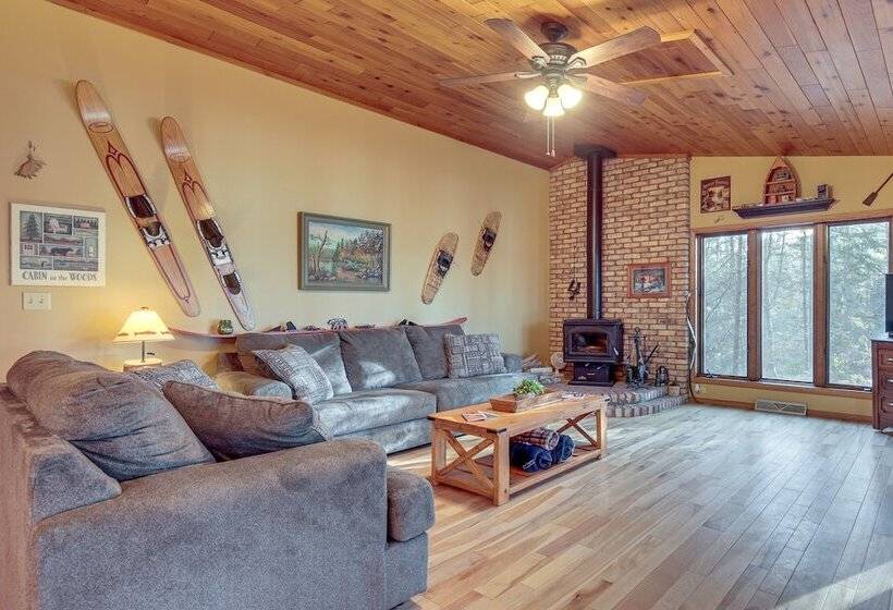 Lakefront Eagle River Cabin W/ Fire Pit & Porch