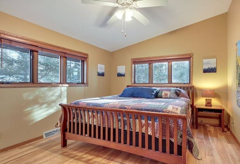 Lakefront Eagle River Cabin W/ Fire Pit & Porch