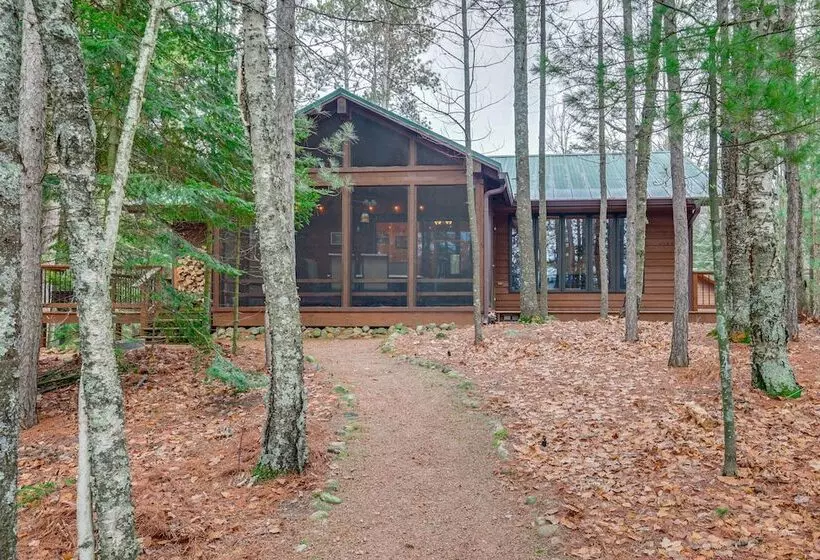 Lakefront Eagle River Cabin W/ Fire Pit & Porch