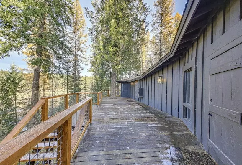 Bonners Ferry Cabin W/ Wraparound Deck & Views!