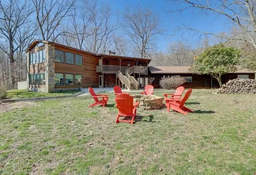 Family Friendly Riverfront Manor On The Little Red