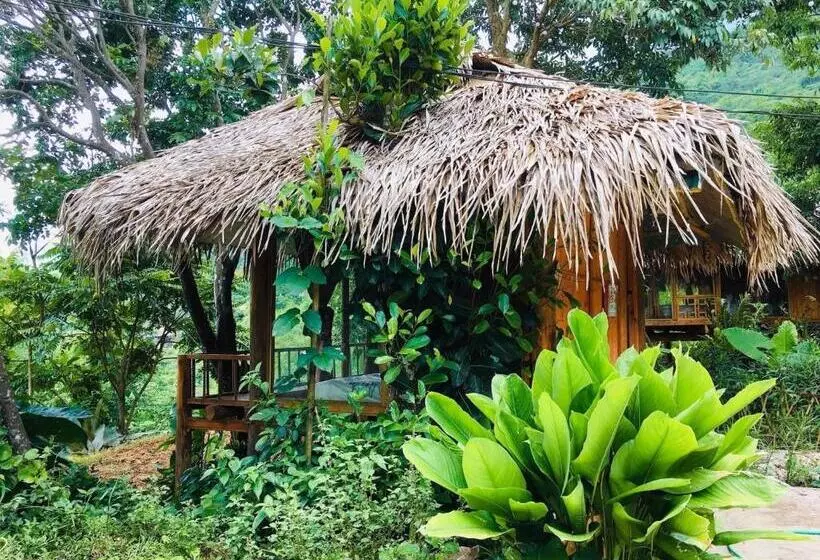 تختخواب و صبحانه Pu Luong Cuisine Garden Homestay