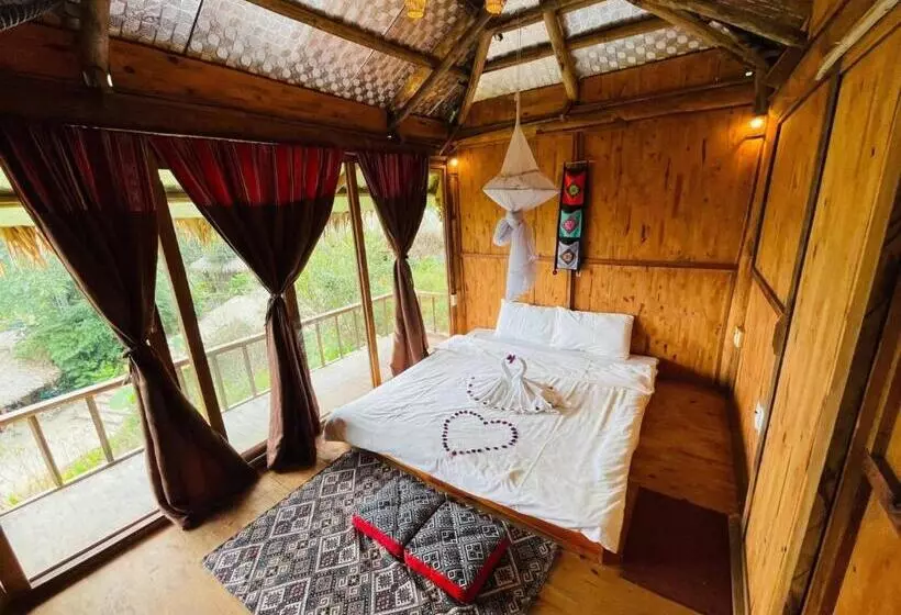 تختخواب و صبحانه Pu Luong Cuisine Garden Homestay