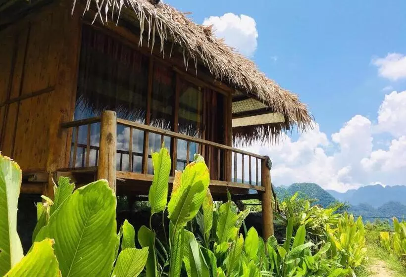 تختخواب و صبحانه Pu Luong Cuisine Garden Homestay