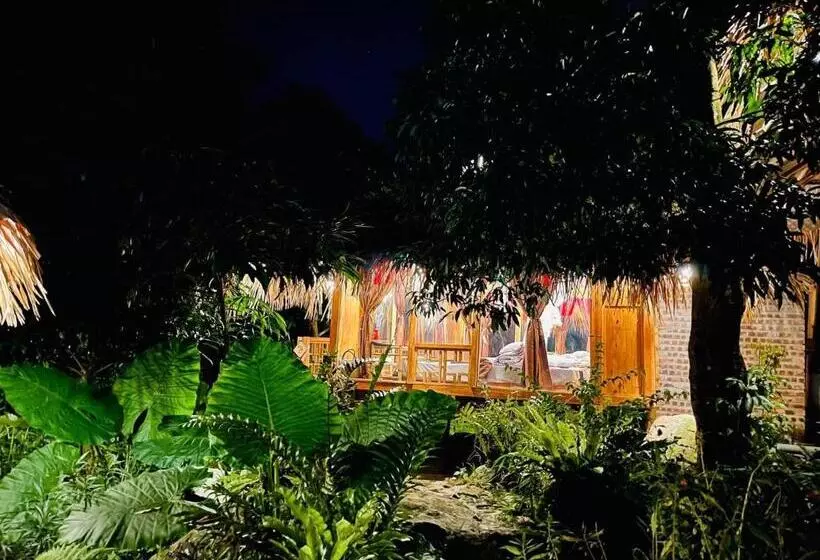 تختخواب و صبحانه Pu Luong Cuisine Garden Homestay