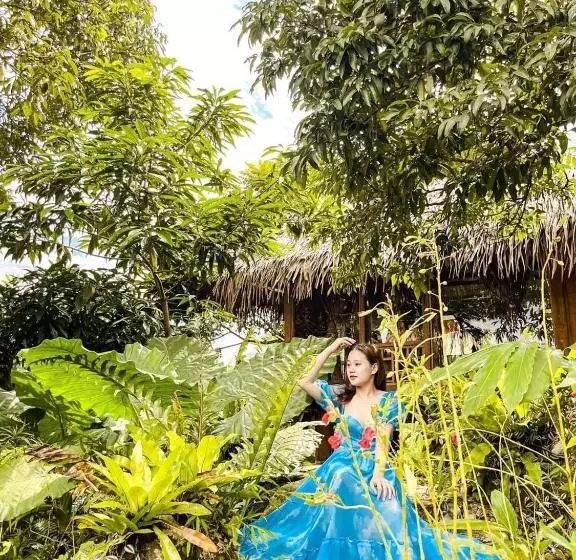 تختخواب و صبحانه Pu Luong Cuisine Garden Homestay