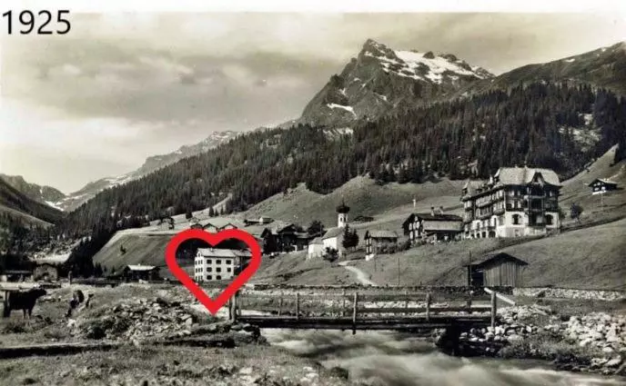 ホテル Pension Edelweiss   Bergdorf Gargellen 1423m