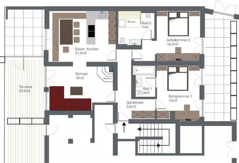ホテル Bühlhof Appartements