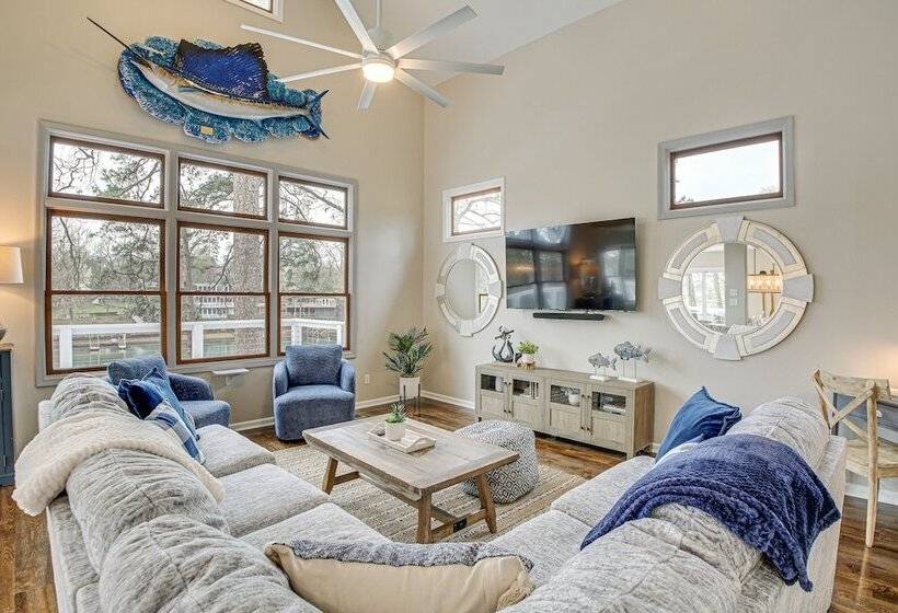 Hot Springs Lakefront Home W/ Dock & Water Views!