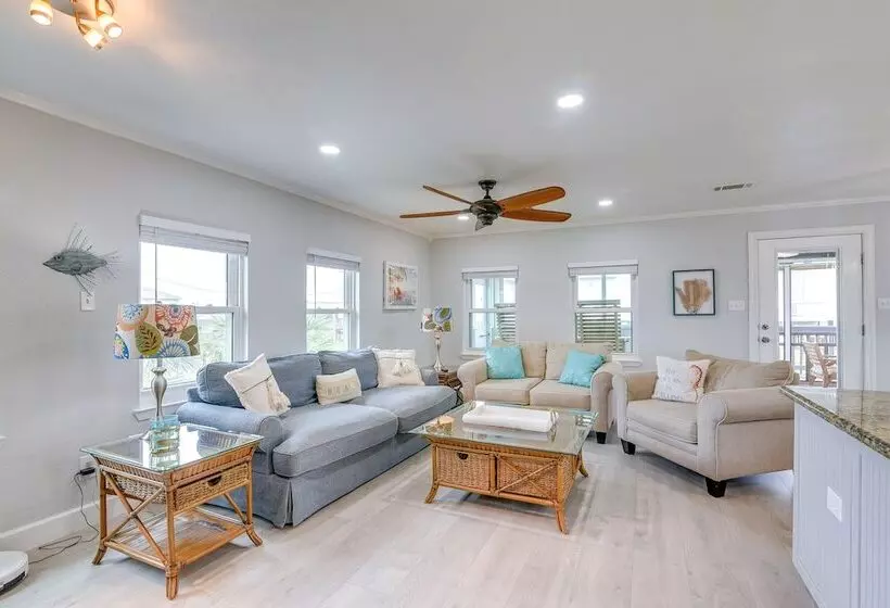 Lovely Crystal Beach House W/ Deck: Walk To Ocean!