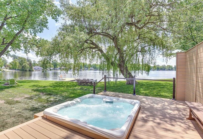 Home On Little Paw Paw Lake W/ Hot Tub & Dock!