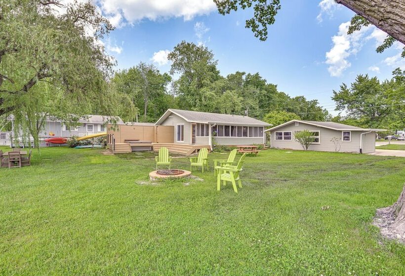 Home On Little Paw Paw Lake W/ Hot Tub & Dock!