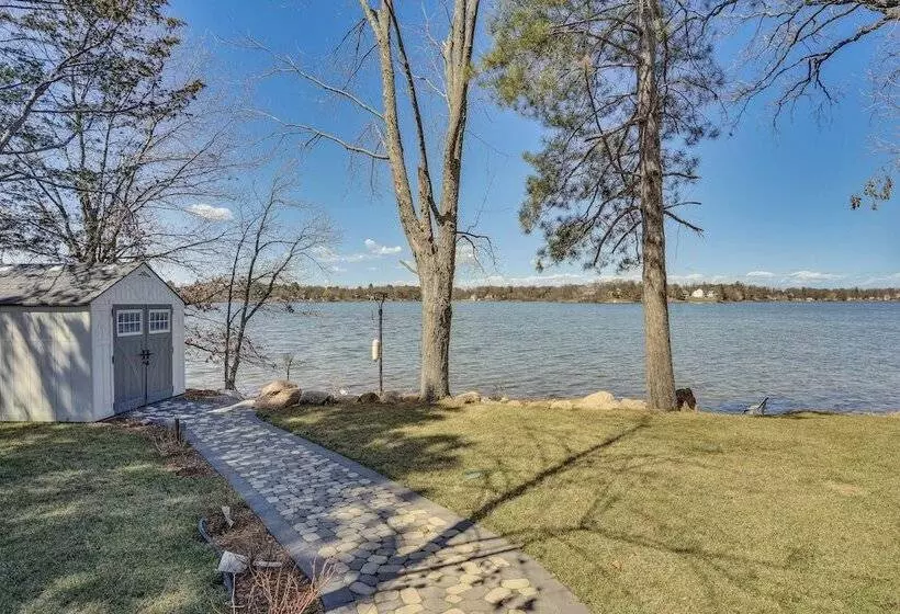 Fire Pit + Dock: Lakefront Cabin In Zimmerman!