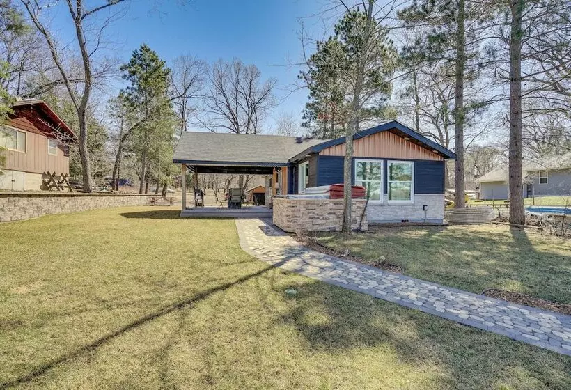 Fire Pit + Dock: Lakefront Cabin In Zimmerman!