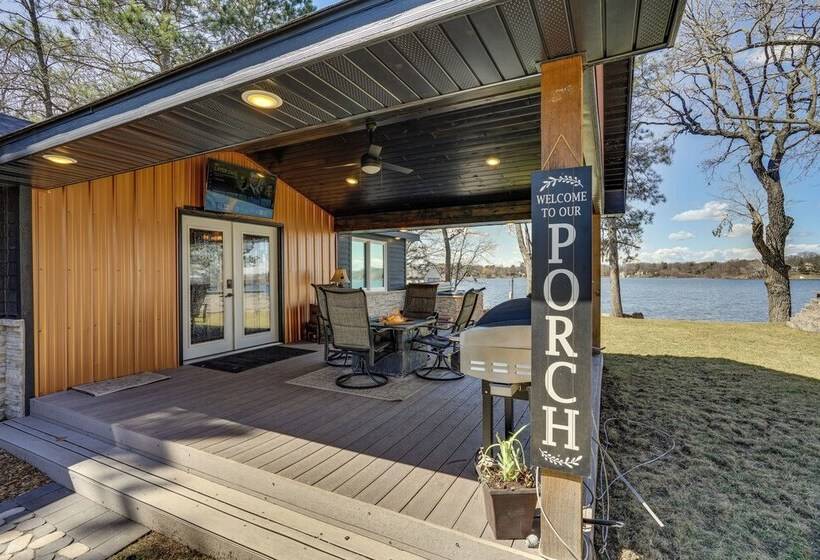 Fire Pit + Dock: Lakefront Cabin In Zimmerman!
