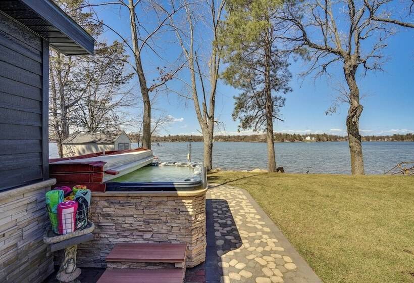 Fire Pit + Dock: Lakefront Cabin In Zimmerman!