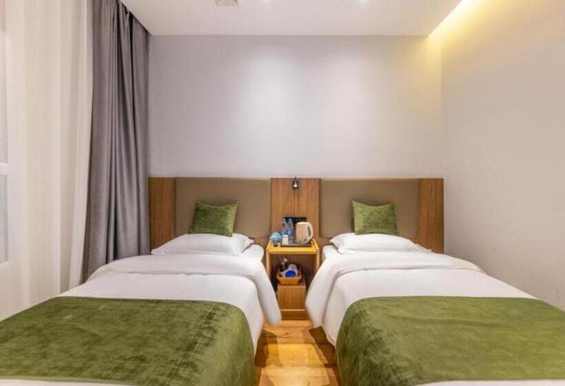 Otel Greentree Inn Express Lanzhou West Passenger Station Lanzhou Center