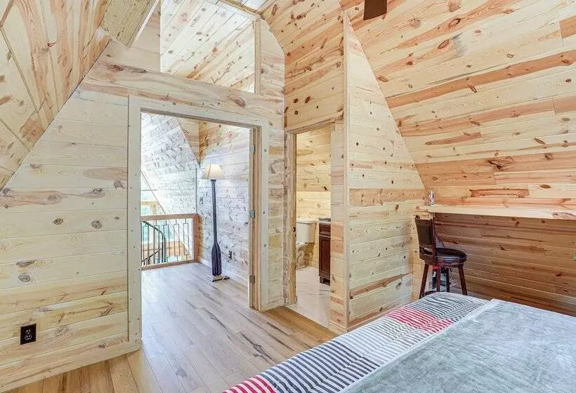 A Frame Hardy Cabin W/ Spring River Views!