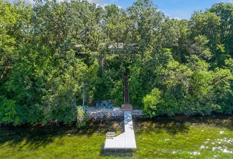 Waterfront Maple Lake Cabins W/ Private Beach!