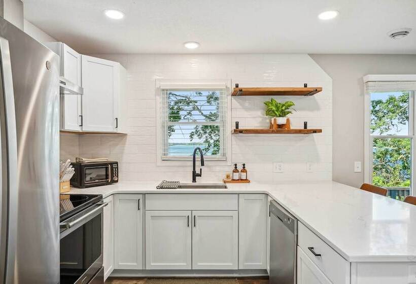 Waterfront Maple Lake Cabins W/ Private Beach!