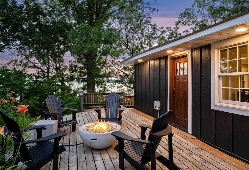 Waterfront Maple Lake Cabins W/ Private Beach!