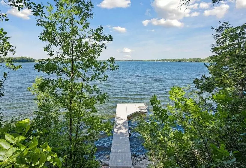 Waterfront Maple Lake Cabins W/ Private Beach!