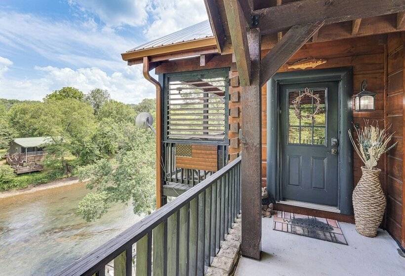 Private Hot Tub: Riverfront Cabin In Murphy