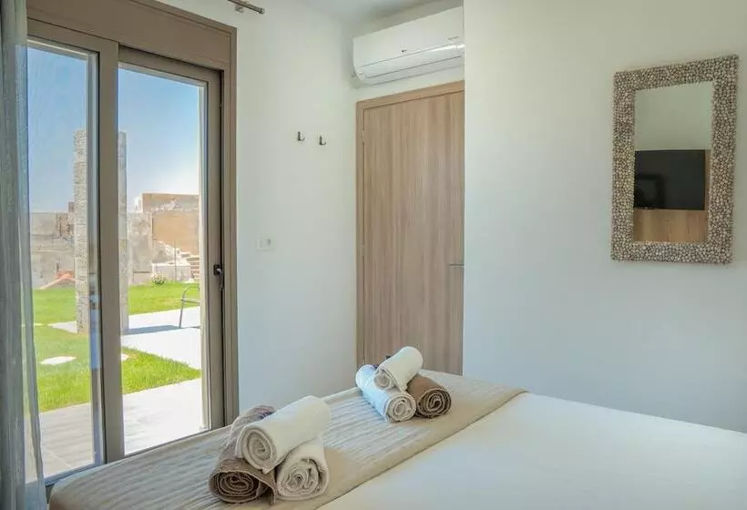 ペンション Villa Leandros With Pool & Bbq