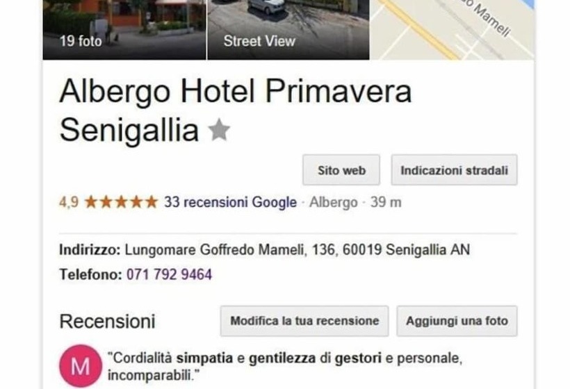 فندق Albergo Primavera
