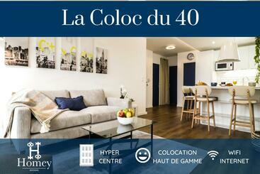פנסיון Homey La Coloc Du 40   Colocation Haut De Gamme De 4 Chambres Uniques Et Privées   Proche Transports