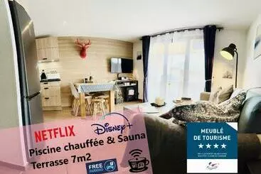 ツーリストアパートメント Lou Castelou   T3 Cosy   Chromecast Tv