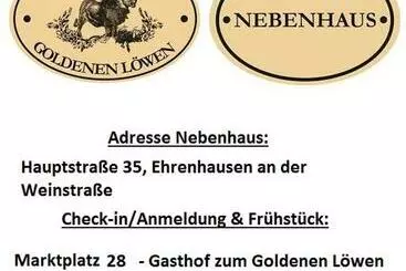 ベッドアンドブレックファースト Gasthof Zum Goldenen Löwen   Nebenhaus