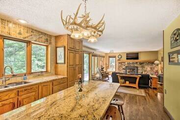 بيت ريفى Tranquil Riverside Home W/ Wraparound Deck & Views