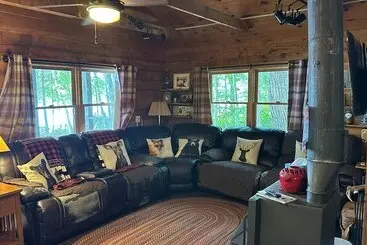 Mökkimajoitus Cozy Log Cabin W/ Deck, Bbq Grill & Outdoor Firepit On Lower Wilson Pond