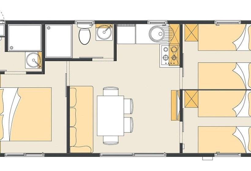 Отель Mediteran Kamp Mobile Homes In Camping Puntica